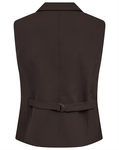 Co'Couture - AliniCC Wrap Vest - Dark Brown
